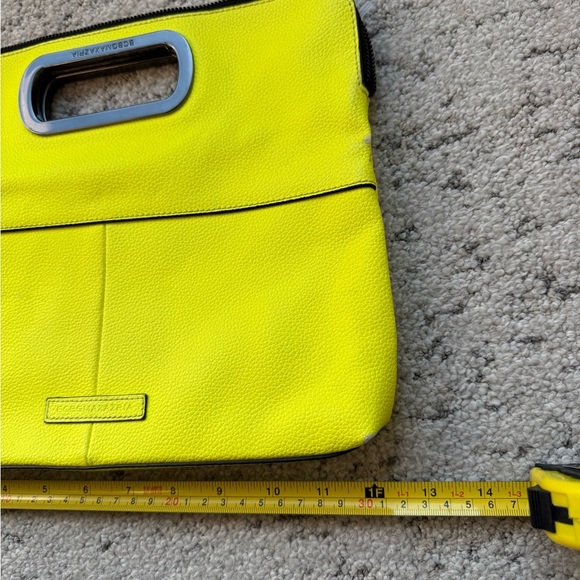 BCBGMaxAzria Bold Yellow Wristlet neon in Great condition minor marks see pics - Picture 9 of 16